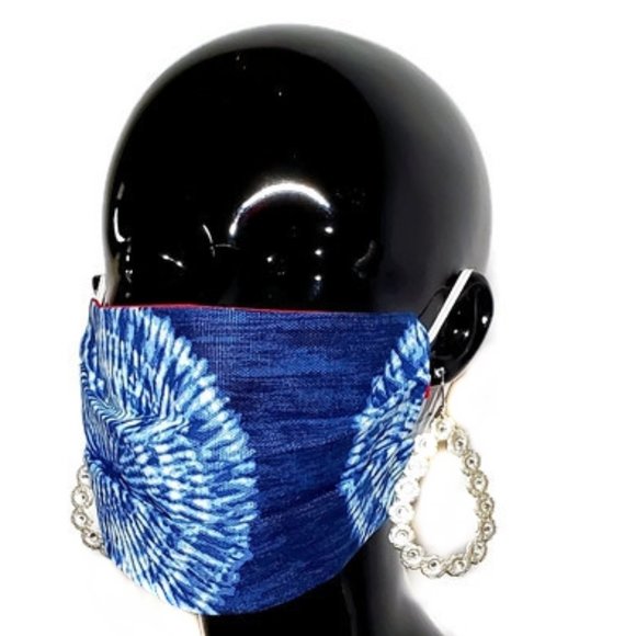 Tie Dye Denim Cotton Reversible Face Mask,Re/Wash. Combo Deal 4 for $40!!! - Picture 5 of 6